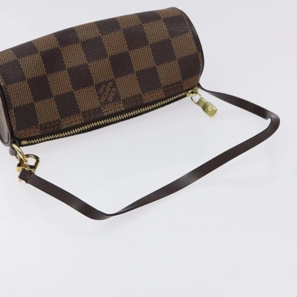 LOUIS VUITTON Damier Ebene Papillon Pouch LV Auth 130401 - Picture 8 of 16
